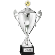 Metallpokal mit Deckel Phoenix Tennis